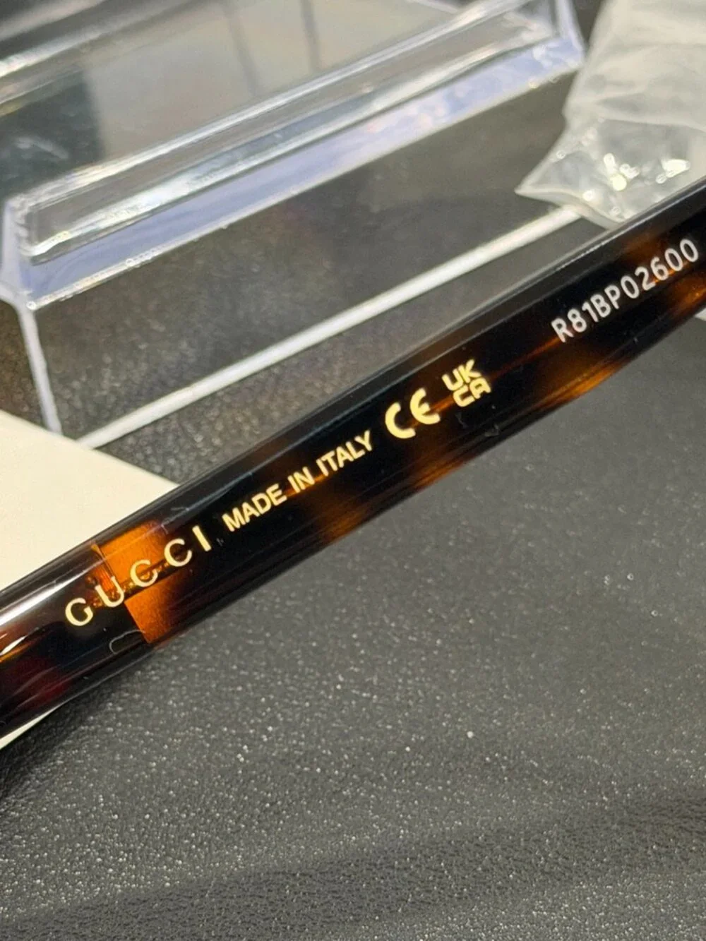 Gucci NIB Sunglasses Tortoise Shell Green Lenses (JB1498)